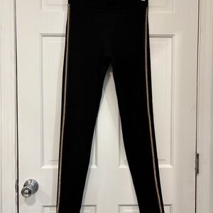 Zara Black Leggings Gold Chain Rhinestone Bling Coquette Sparkle Whimsigoth Glam